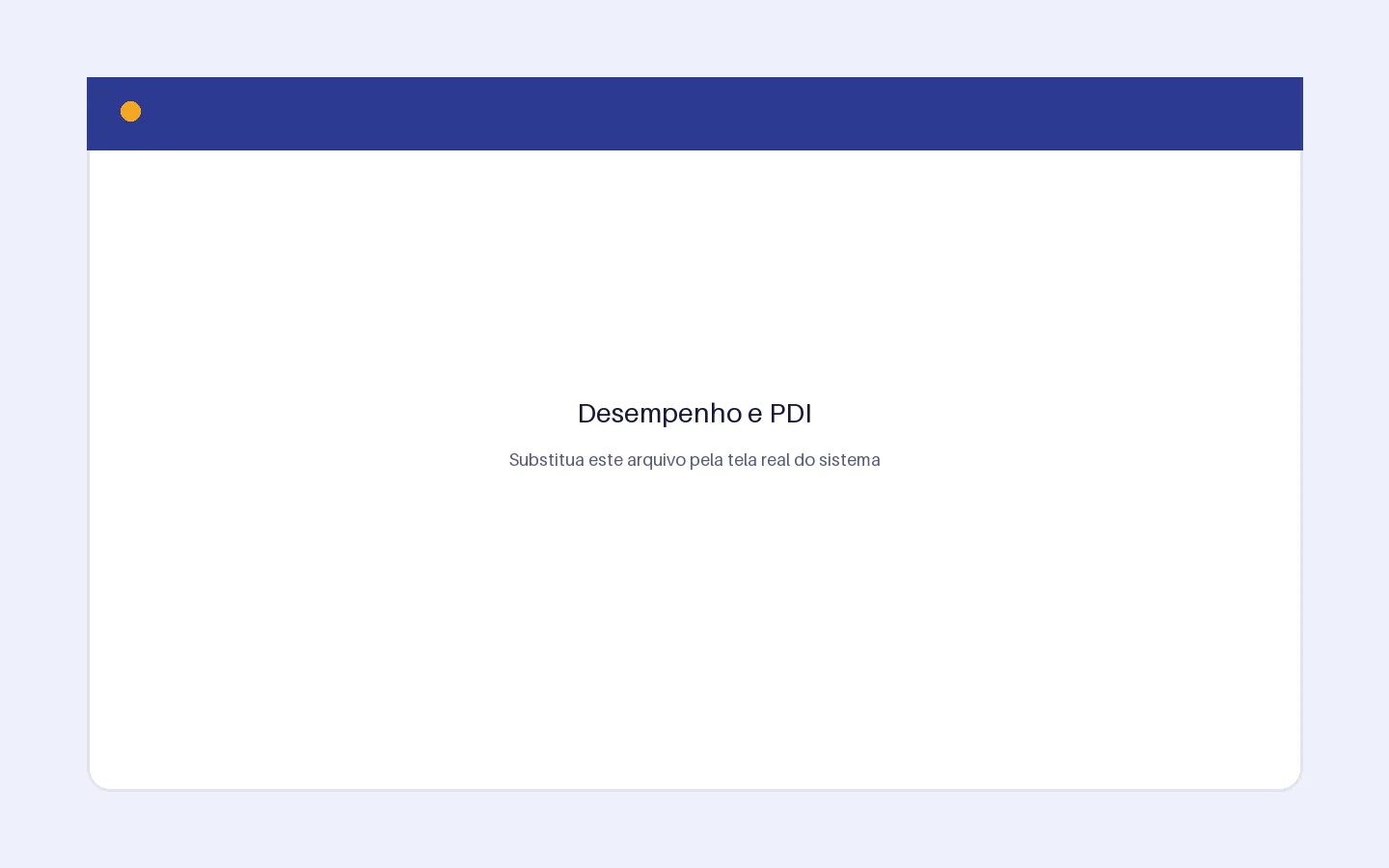 Tela de Desempenho e PDI do RH Eficiente