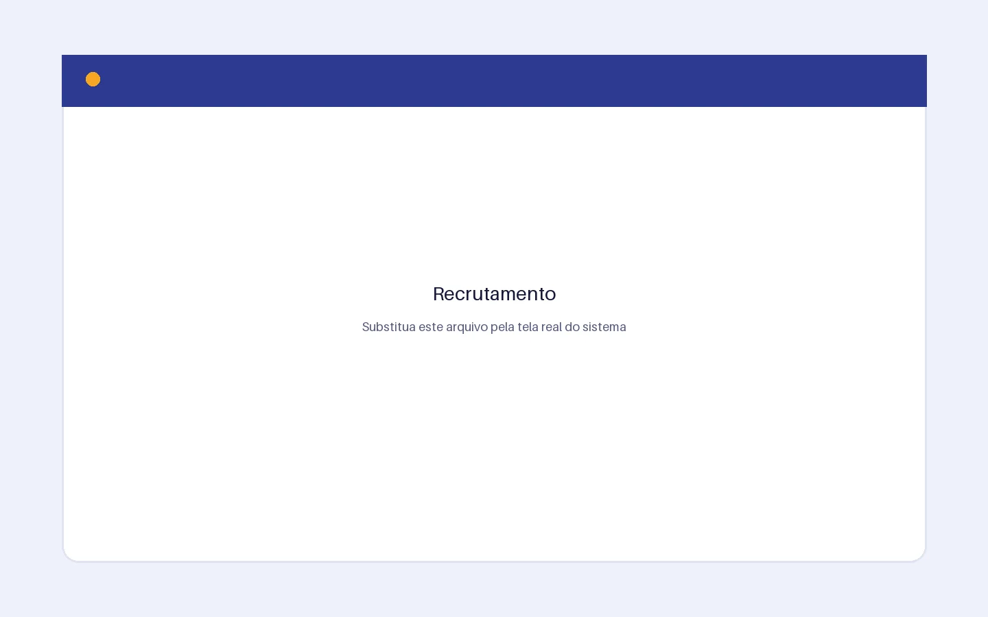 Tela de Recrutamento do RH Eficiente